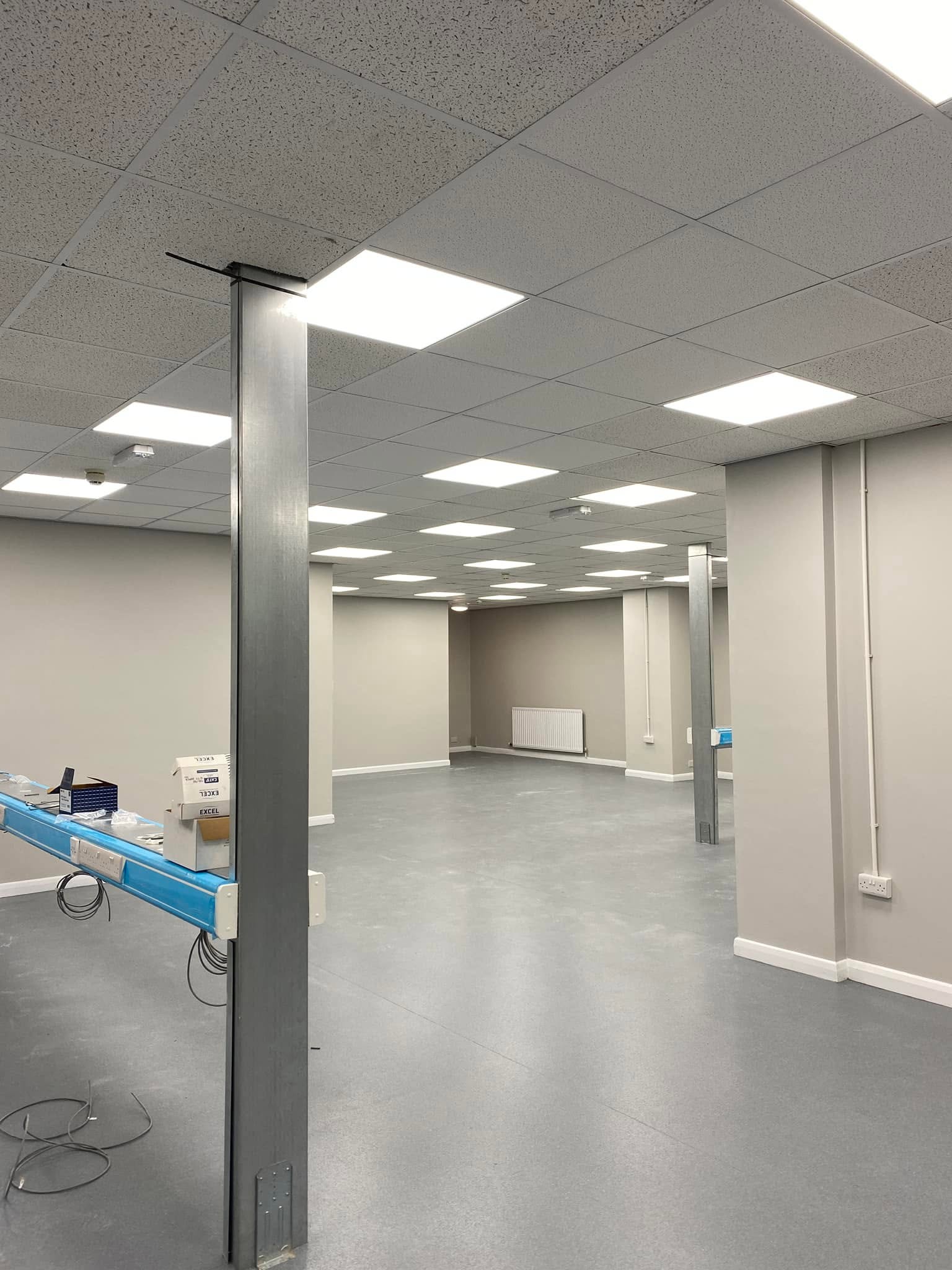 A second view of the commercial unit with its new lighting